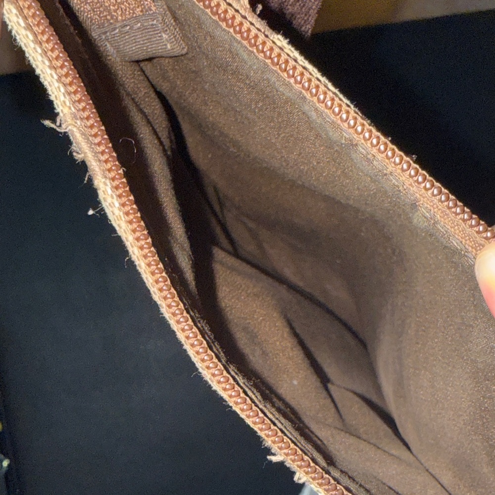 Coach Signature Canvas Crossbody in Tan and Brown with Silver Hardware - Picture 4 of 6